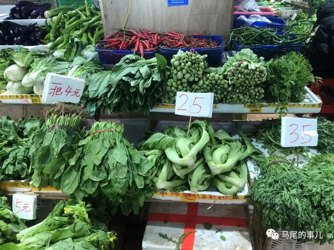 馬尾蔬菜價格，降了