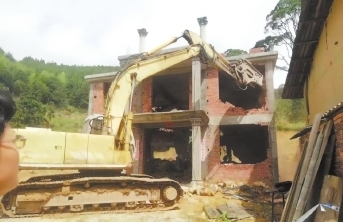 閩侯大湖鄉拆除一處違建