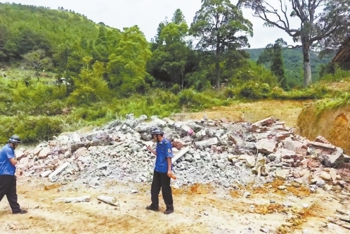 閩侯大湖鄉拆除一處違建