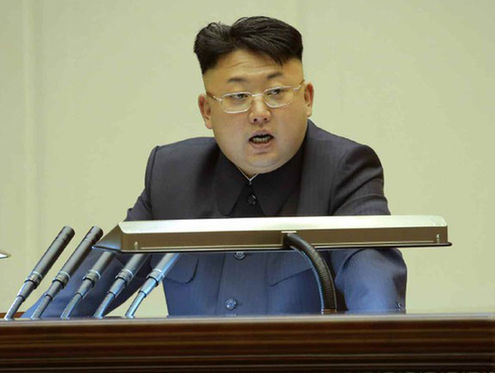 據朝中社26日報道，朝鮮勞動黨第一書記、國防委員會第一委員長、人民軍最高司令官金正恩出席朝鮮勞動黨第8次思想工作者大會。圖片來源：勞動新聞src=