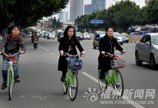 福州便民自行車站點鋪開　高峰期騎車比打車更快