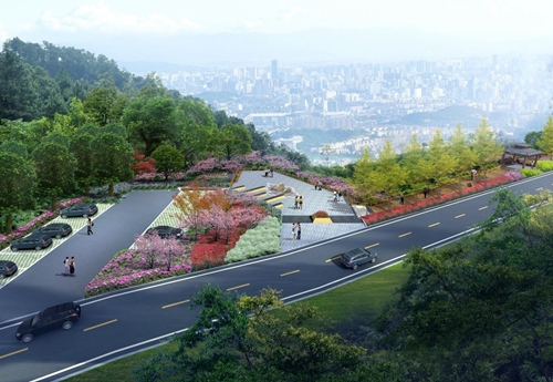 森林公園經宦溪至鼓嶺景區道路將進行整修（效果圖）