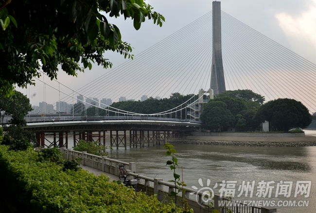 江心公園懸索橋月內完工　二期建廣場和環島棧道