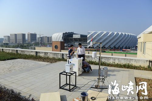 設置在奧體中心附近的空氣監測站