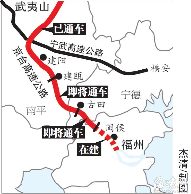 京臺建閩高速或月中通車 從福州一路向北賞美景