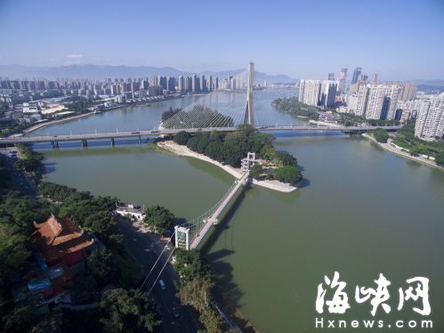 江心公園懸索橋設計壽命100年　橋面可走7噸重車