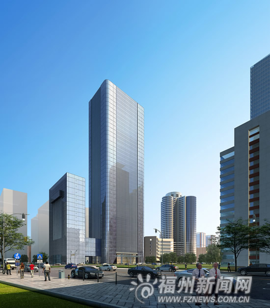 五四路第一高樓下月封頂　系全省首例梁貫通結構