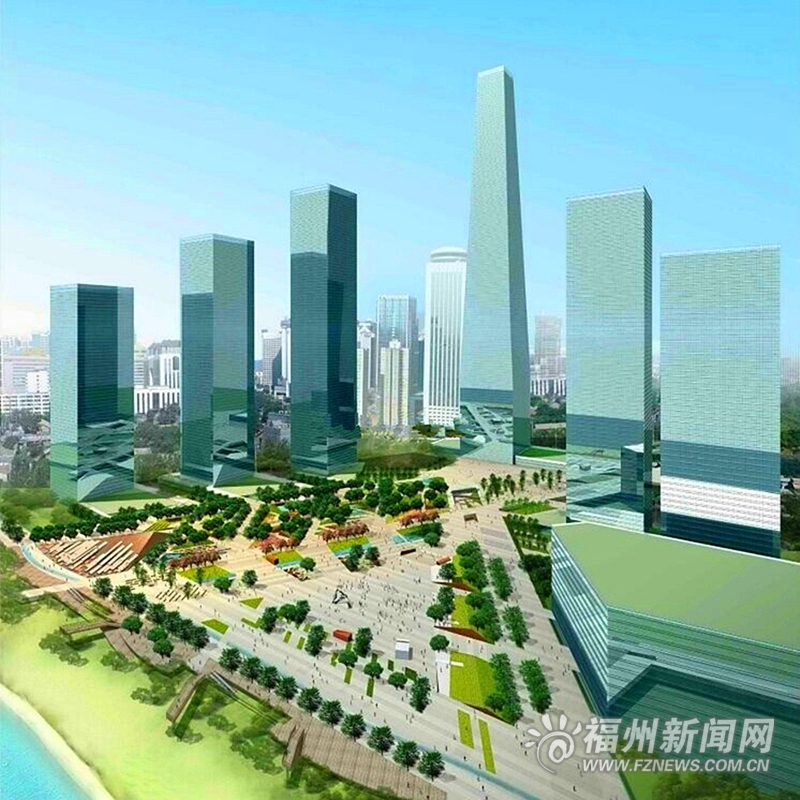 閩江北CBD建濱江市民廣場 將成福州未來最大親水廣場