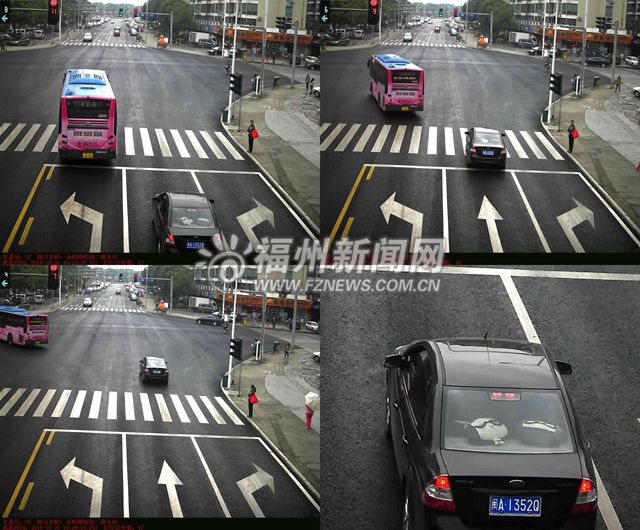 福州警方曝光150輛闖紅燈車輛 10輛車濫用遠光燈被罰