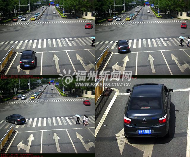 福州警方曝光150輛闖紅燈車輛 10輛車濫用遠光燈被罰