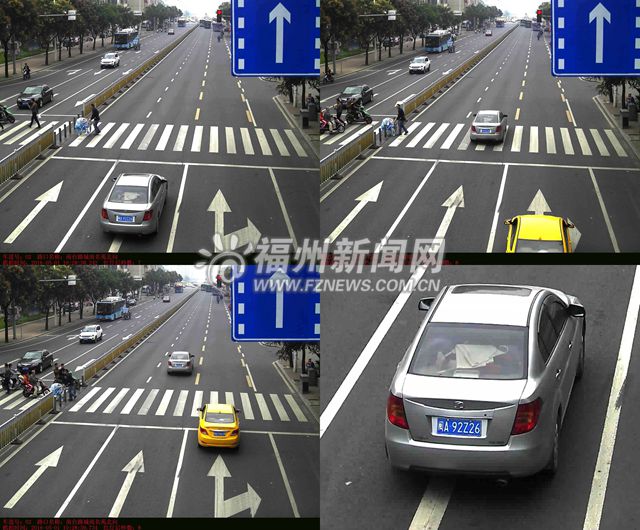 福州警方曝光150輛闖紅燈車輛 10輛車濫用遠光燈被罰