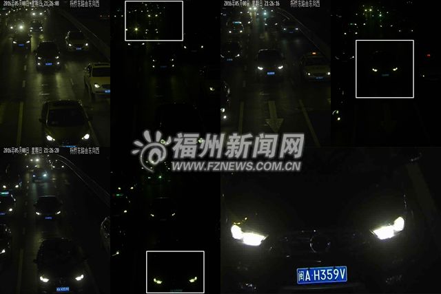 福州警方曝光150輛闖紅燈車輛 10輛車濫用遠光燈被罰