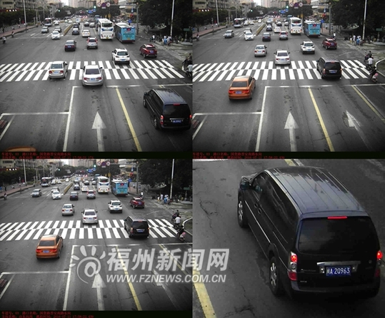 福州交警曝光150輛因違反使用公交專用道被罰車輛