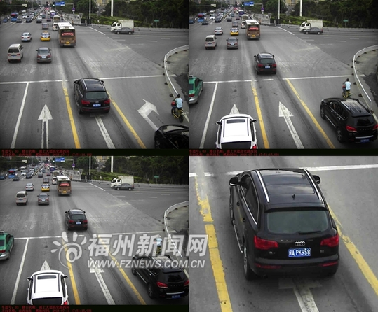 福州交警曝光150輛因違反使用公交專用道被罰車輛