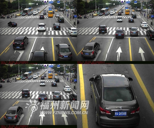 福州交警曝光150輛因違反使用公交專用道被罰車輛