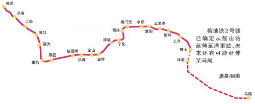 福州地鐵2號線東延一站至洋里