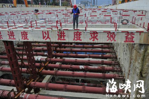 地鐵2號線厚庭站基坑已經(jīng)建好（資料圖） 