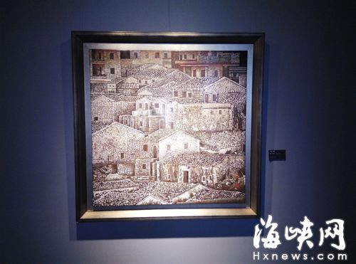 凱彪的漆畫作品《鄉愁》