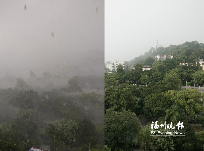 昨日榕城氣溫38.7℃創新高 11級狂風挾暴雨降溫