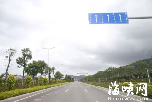 環島路二期兩邊都是花化景觀