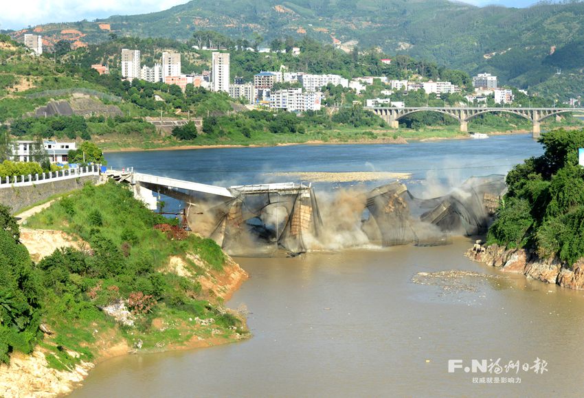 閩清溪口大橋爆破拆除　閩清永泰受損路橋修復(fù)重建加快