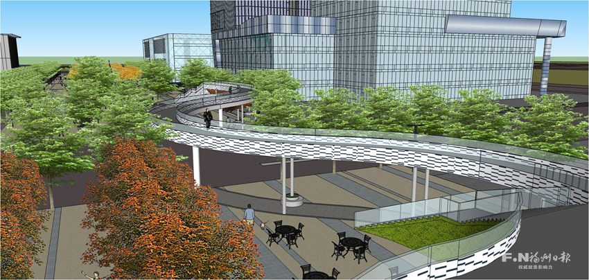海峽金融街CBD將建中軸景觀步行街 配建彩虹天橋