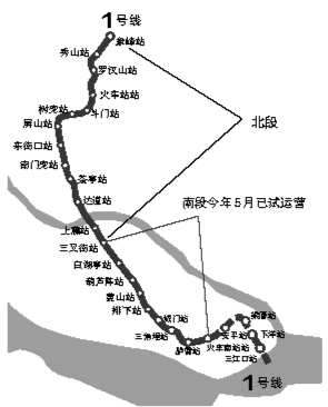 榕地鐵1號線路線圖 杰清/制圖