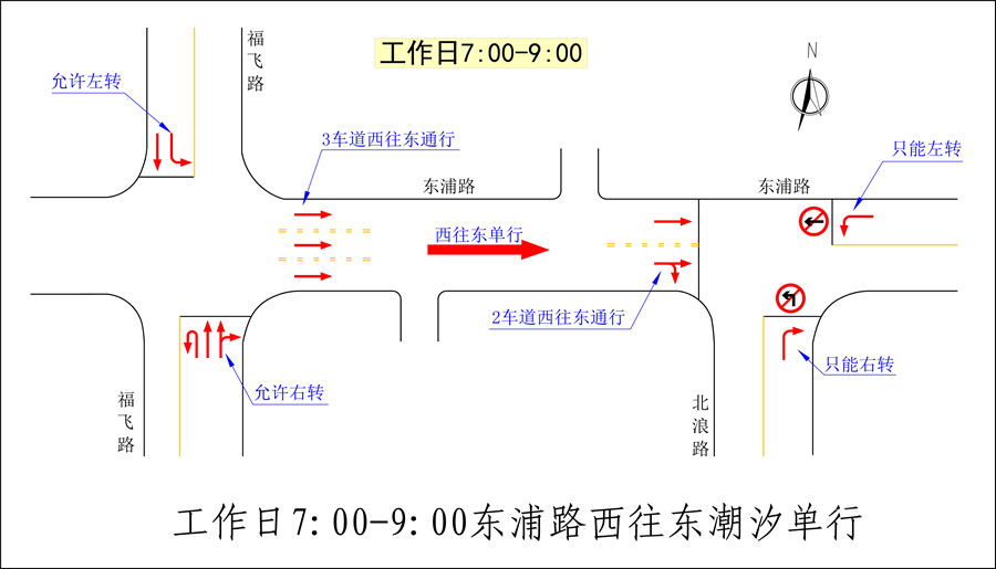 福州首條潮汐車道來了:設在東浦路 12月12日實施